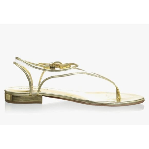 Bernardo Women’s Parker Gold Leather Thong Sandals Flat Strappy Minimalist 9.5 M - Picture 13 of 13